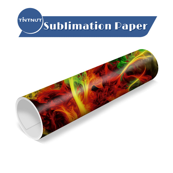 Tintnut Flame Pattern Sublimation Transfer Paper,Colorful Sublimation Transfer Sheets Compatible with ALL Machine and Easy to use Transfer.