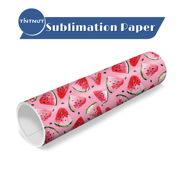 Tintnut Watermelon Sublimation Transfer Paper,Watermelon Pattern Sublimation Transfer Sheets Compatible with ALL Machine and Easy to use Transfer.