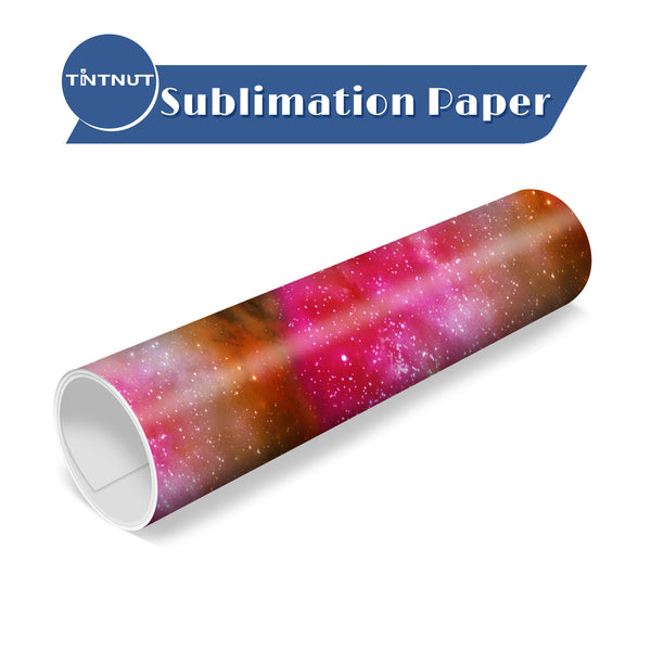 Tintnut Watercolor Galaxy Sublimation Paper，Colorful Pink Color Sublimation Sheets Compatible with ALL Machine and Easy to use Weed