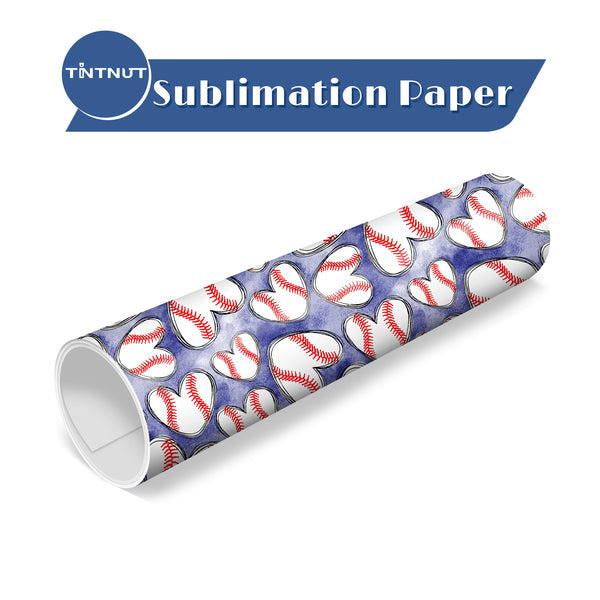 Tintnut Baseball Pattern Sublimation Transfer Paper,Sport Style Sublimation Transfer Sheets Compatible with ALL Machine and Easy to use Weed.