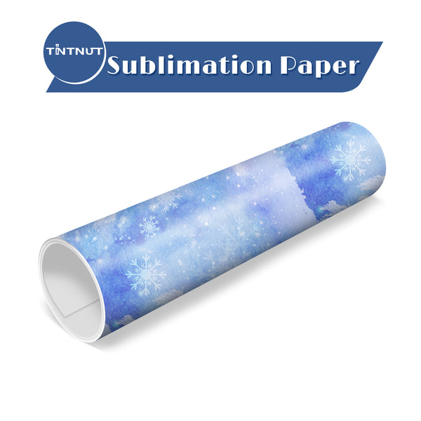 Tintnut Snowflake Pattern Sublimation Transfer Paper,Winter Snowscape Sublimation Transfer Sheets Compatible with ALL Machine and Easy to use Transfer.