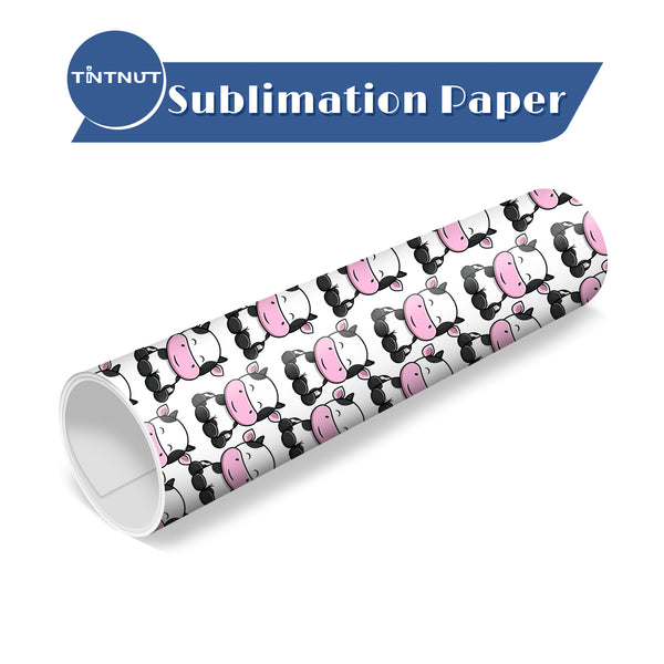 Tintnut Cow Pattern Sublimation Transfer Paper,Sublimation Ink Transfer Sheets Compatible with ALL Machine and Easy to use Transfer.