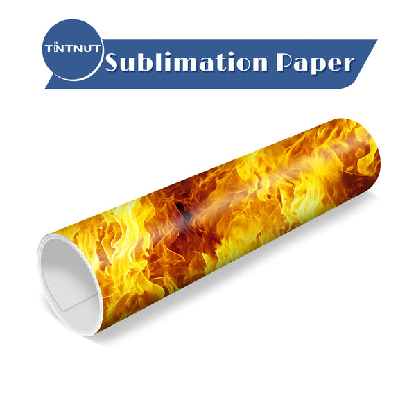 Tintnut Flame Pattern Sublimation Transfer Paper,Colorful Sublimation Ink Transfer Sheets Compatible with ALL Machine and Easy to use Weed.