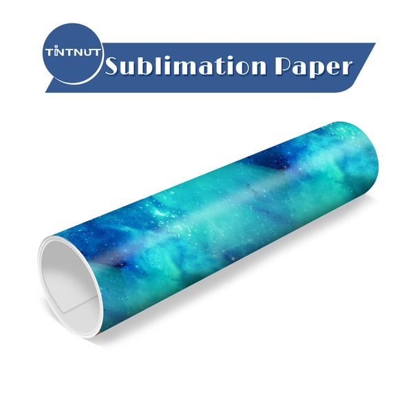 Tintnut Watercolor Sky Sublimation Transfer Paper，Colorful Light Bule Sublimation Transfer Sheets Compatible with ALL Machine and Easy to use Transfer