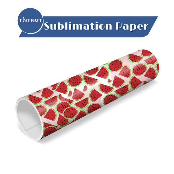 Tintnut Watermelon Sublimation Transfer Paper,Watermelon Pattern Sublimation Ink Transfer Sheets Compatible with ALL Machine and Easy to use Transfer.