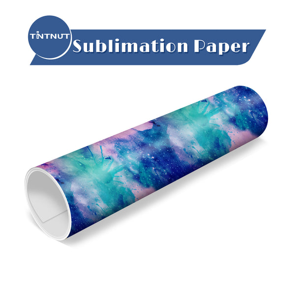 Tintnut Watercolor Sky Sublimation Transfer Paper，Colorful Sea Blue Sublimation Transfer Sheets Compatible with ALL Machine and Easy to use Weed