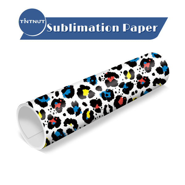 Tintnut Leopard Print Pattern Sublimation Transfer Sheets,Leopard Pattern Sublimation Transfer Paper Compatible with ALL Machine and Easy to use Weed.