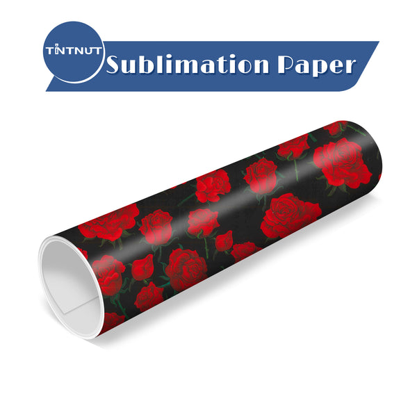 Tintnut Rose Pattern Sublimation Transfer Paper,Flowers Pattern Sublimation Transfer Sheets Compatible with ALL Machine and Easy to use Transfer.