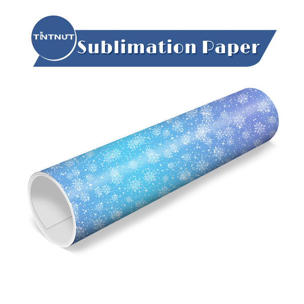 Tintnut Snowflake Pattern Sublimation Transfer Paper,Winter Snowscape Sublimation Ink Transfer Sheets Compatible with ALL Machine and Easy to use Transfer.