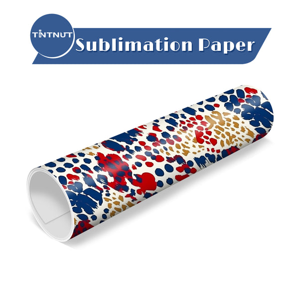 Tintnut American Flag Pattern Sublimation Transfer Paper,Leopard Flag Sublimation Ink Transfer Sheets Compatible with ALL Machine and Easy to use Transfer.