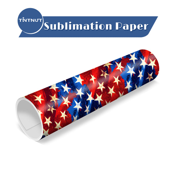 Tintnut American Flag Pattern Sublimation Ink Transfer Sheets,Leopard Flag Sublimation Transfer Paper Compatible with ALL Machine and Easy to use Transfer.