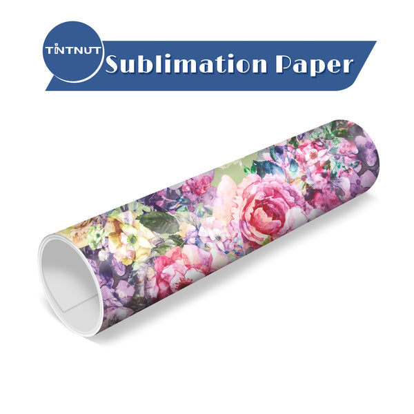 Tintnut Rose Pattern Sublimation Transfer Paper,Flowers Pattern Sublimation Transfer Sheets Compatible with Cricut for DIY Mugs,T-Shirts and Easy to use Weed.