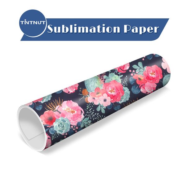 Tintnut Rose Pattern Sublimation Transfer Paper,Flowers Pattern Sublimation Transfer Sheets Compatible with Cricut for DIY Mugs,T-Shirts and Easy to use Transfer.