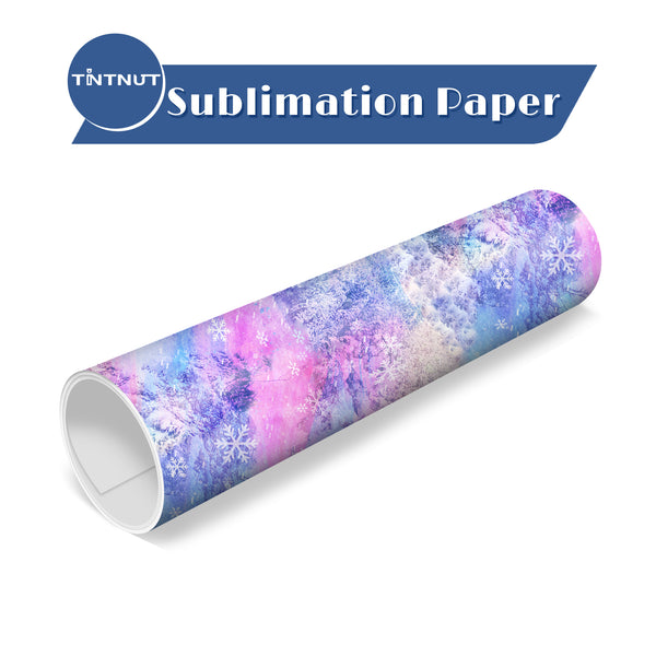 Tintnut Snowflake Pattern Sublimation Transfer Paper,Winter Snowscape Sublimation Transfer Sheets Compatible with Cricut for DIY Mugs,T-Shirts and Easy to use Weed.