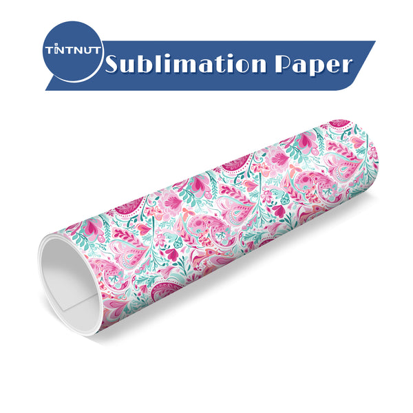 Tintnut Watercolor flowers Sublimation Transfer Paper,Floral Pattern Sublimation Ink Transfer Sheets Compatible with ALL Machine and Easy to use Transfer.