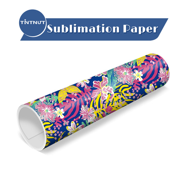 Tintnut Watercolor Flowers Pattern Sublimation Transfer Paper,Sublimation Transfer Sheets Compatible with Cricut for DIY Mugs,T-Shirts and Easy to use Transfer.