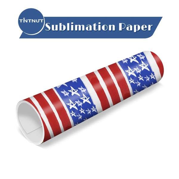 Tintnut American Flag Pattern Sublimation Transfer Paper,Leopard Flag Sublimation Transfer Sheets Compatible with Cricut for DIY Mugs,T-Shirts and Easy to use Transfer.