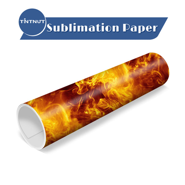 Tintnut Flame Pattern Sublimation Transfer Paper,Colorful Sublimation Ink Transfer Sheets Compatible with Cricut for DIY Mugs,T-Shirts and Easy to use Weed.