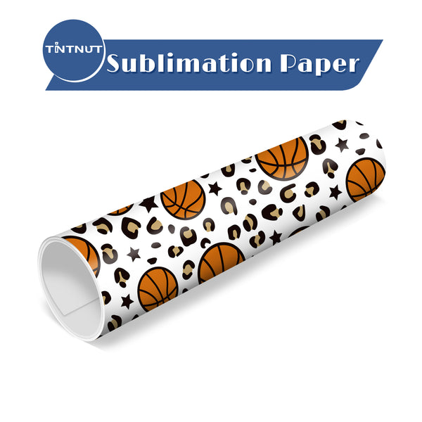 Tintnut Basketball Pattern Sublimation Transfer Paper,Sport Style Sublimation Ink Transfer Sheets Compatible with ALL Machine and Easy to use Weed.