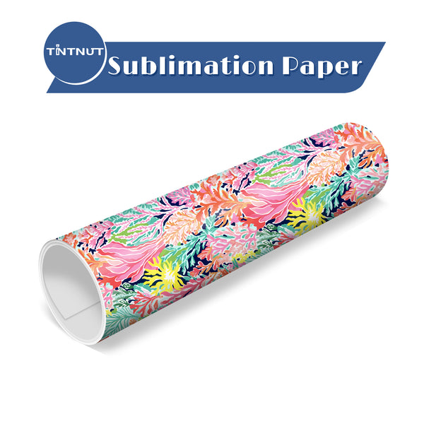 Tintnut Watercolor flowers Sublimation Transfer Paper,Floral Pattern Sublimation Ink Transfer Sheets Compatible with Cricut for DIY Mugs,T-Shirts and Easy to use Weed.