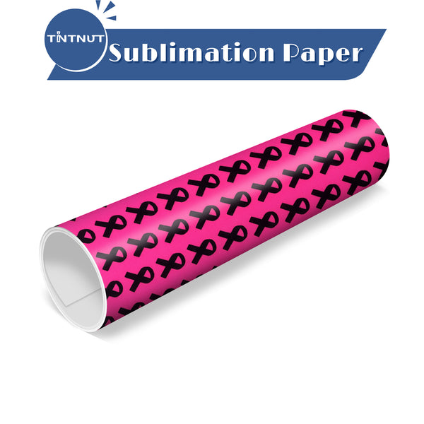 Tintnut Pink Ribbon Pattern Sublimation Transfer Paper,Breast Cancer Sublimation Ink Transfer Sheets Compatible with Cricut for DIY Mugs,T-Shirts and Easy to use Weed.