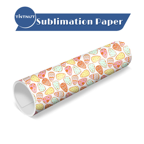Tintnut Easter Egg Pattern Sublimation Transfer Paper,Egg Pattern Sublimation Transfer Sheets Compatible with Cricut for DIY Mugs,T-Shirts and Easy to use Transfer.