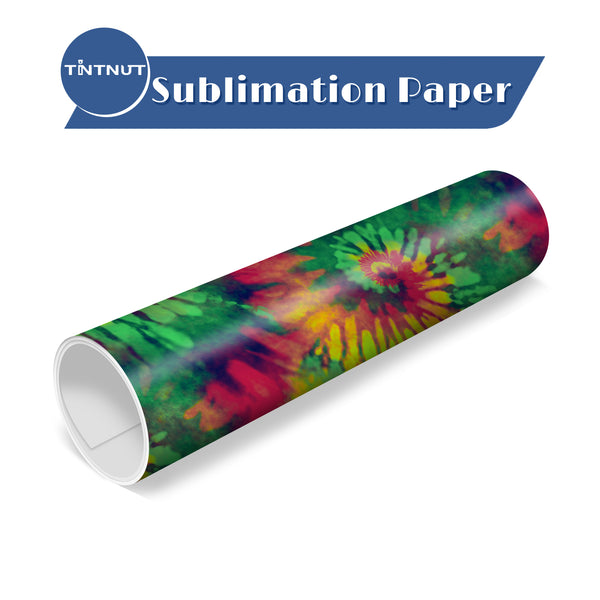 Tintnut Tie Dye Sublimation Transfer Paper,Vortex Patterned Sublimation Ink Transfer Sheets Compatible with ALL Machine and Easy to use Weed