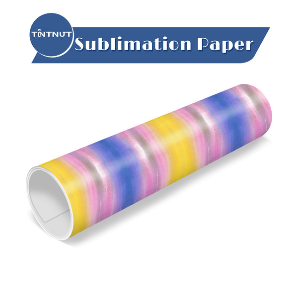 Tintnut Blue Purple Gradient Rainbow Watercolor Pattern Sublimation Transfer Paper,Sublimation Transfer Sheets Compatible with Cricut for DIY Mugs,T-Shirts and Easy to use Weed.
