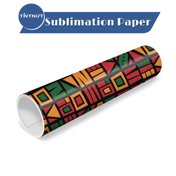 Tintnut Kawanzaa Pattern Sublimation Transfer Paper,Bright Color Sublimation Ink Transfer Sheets Compatible with Cricut for DIY Mugs,T-Shirts and Easy to use Transfer.