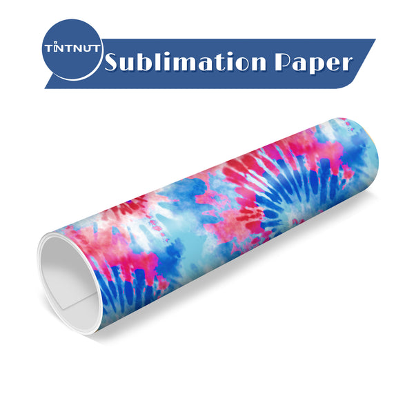 Tintnut Tie Dye Sublimation Transfer Paper,Vortex Patterned Sublimation Ink Transfer Sheets Compatible with ALL Machine and Easy to use Transfer