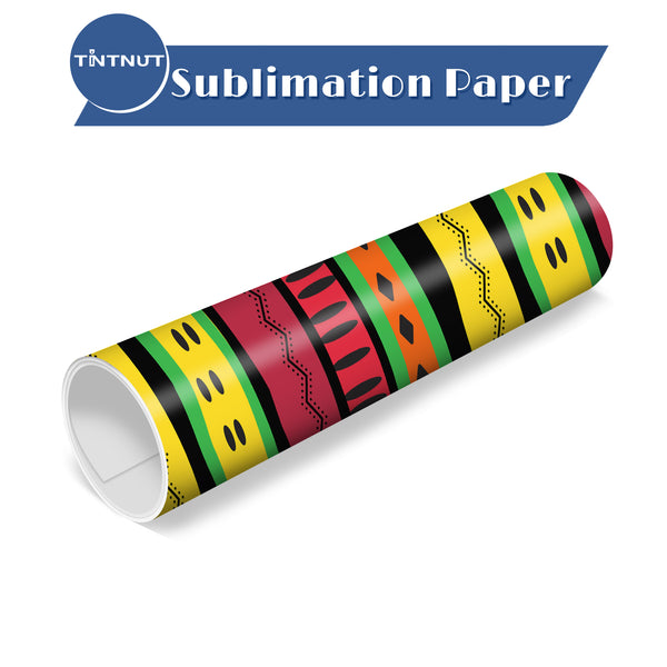 Tintnut Bright Color Sublimation Transfer Paper,Kawanzaa Pattern Sublimation Transfer Sheets Compatible with Cricut for DIY Mugs,T-Shirts and Easy to use Weed.