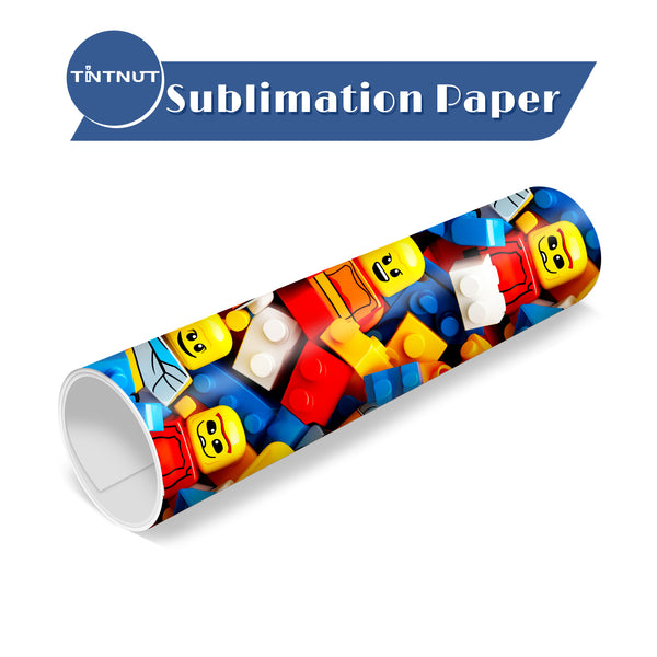 Tintnut Building Block Pattern Sublimation Transfer Sheets,LEGO Pattern Permanent Transfer Paper Compatible with Cricut for DIY Mugs,T-Shirts and Easy to use Weed.