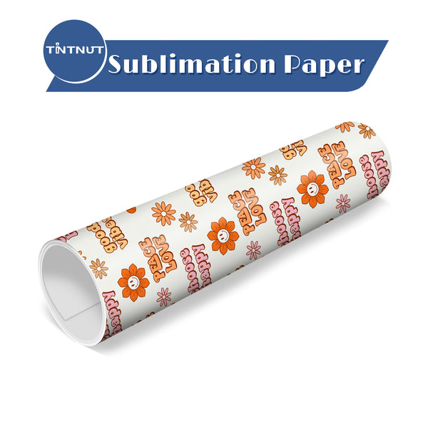 Tintnut Retro Smiley Face Sublimation Transfer Paper,Smiley Face Pattern Sublimation Transfer Sheets Compatible with ALL Machine and Easy to use Transfer.