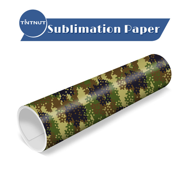 Tintnut Camo Pattern Sublimation Transfer Paper,Sublimation Transfer Sheets Compatible with ALL Machine and Easy to use Weed.