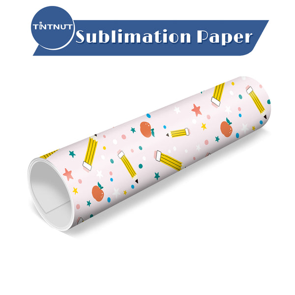 Tintnut School Theme Sublimation Transfer Paper,Sublimation Pattern Transfer Sheets Compatible with ALL Machine and Easy to use Weed.