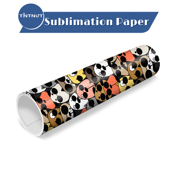 Tintnut Cartoon Dog Pattern Sublimation Transfer Paper,Sublimation Transfer Sheets Compatible with ALL Machine and Easy to use Transfer.