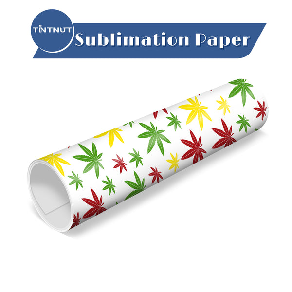 Tintnut Cannabis Sublimation Transfer Paper,Long Leaf Patterned Sublimation Transfer Sheets Compatible with ALL Machine and Easy to use Weed