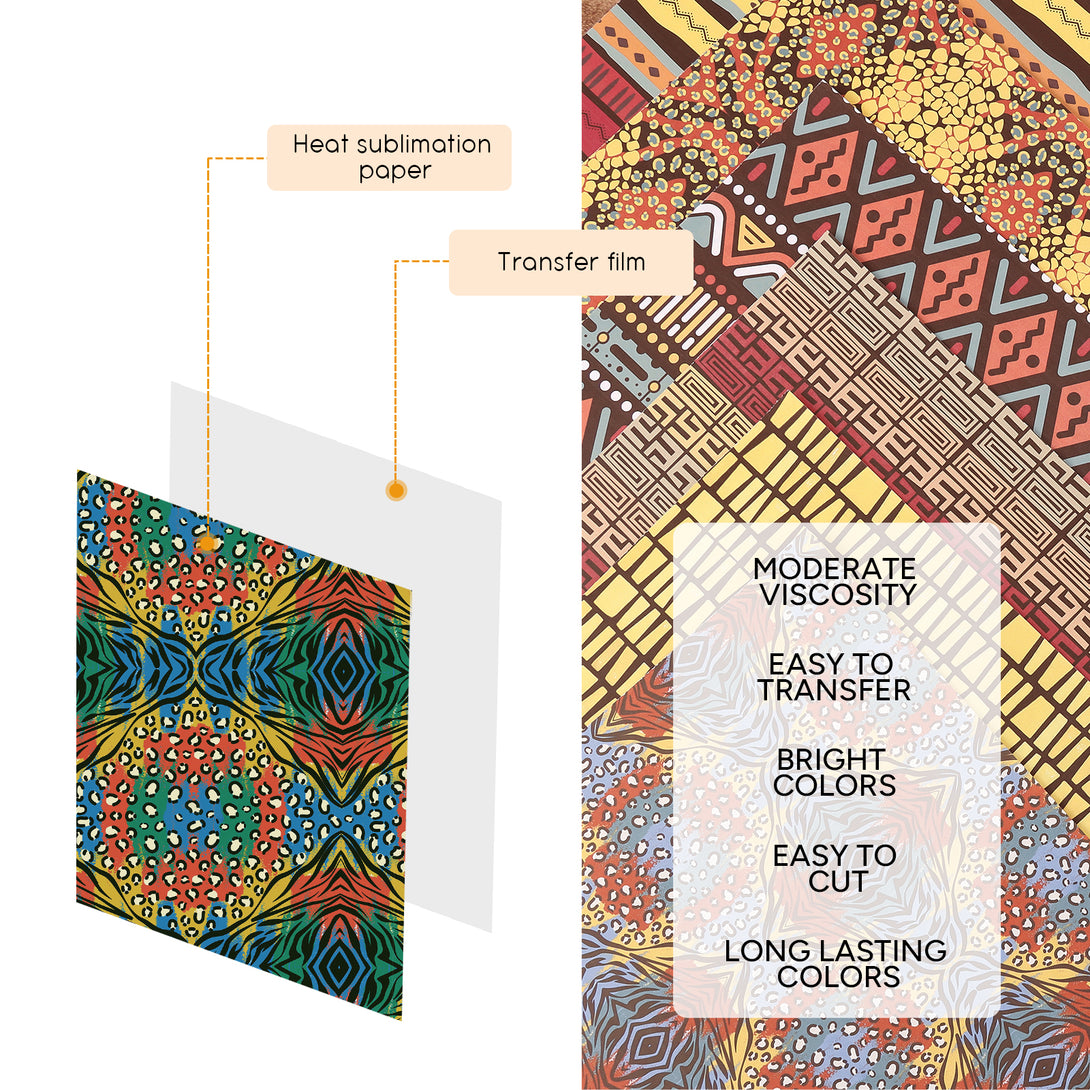 Subli Pattern Red Tintnut Kawanzaa Pattern Sublimation Transfer Paper,Bright Color Subli ...