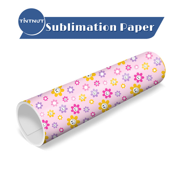 Tintnut Retro Smiley Face Sublimation Transfer Paper,Smiley Face Pattern Sublimation Ink Transfer Sheets Compatible with ALL Machine and Easy to use Transfer.
