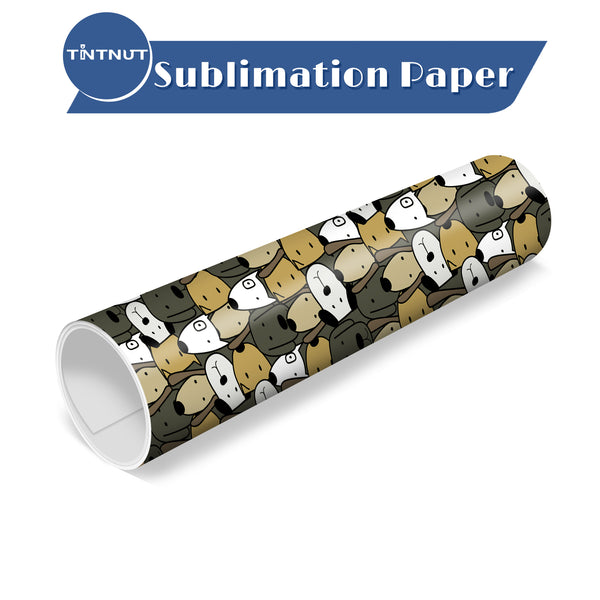 Tintnut Cartoon Dog Pattern Sublimation Transfer Paper,Sublimation Ink Transfer Sheets Compatible with ALL Machine and Easy to use Weed.