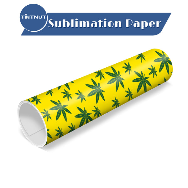 Tintnut Cannabis Sublimation Transfer Paper,Long Leaf Patterned Sublimation Ink Transfer Sheets Compatible with ALL Machine and Easy to use Weed
