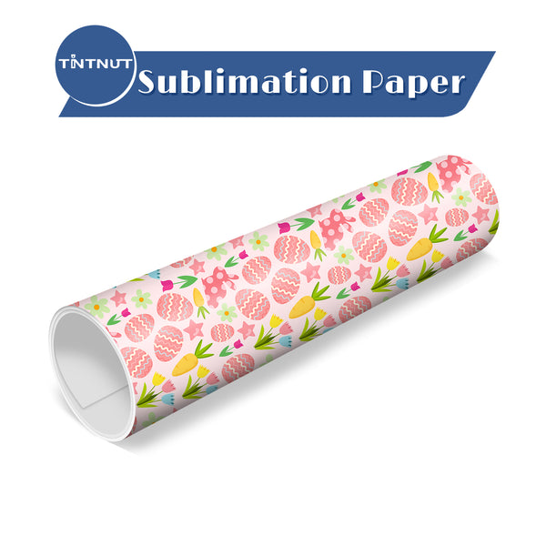 Tintnut Easter Egg Pattern Sublimation Transfer Paper,Egg Pattern Sublimation Ink Transfer Sheets Compatible with ALL Machine and Easy to use Transfer.