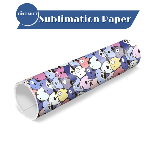 Tintnut Cartoon Dog Pattern Sublimation Transfer Paper,Sublimation Transfer SheetsCompatible with Cricut for DIY Mugs,T-Shirts and Easy to use Weed.