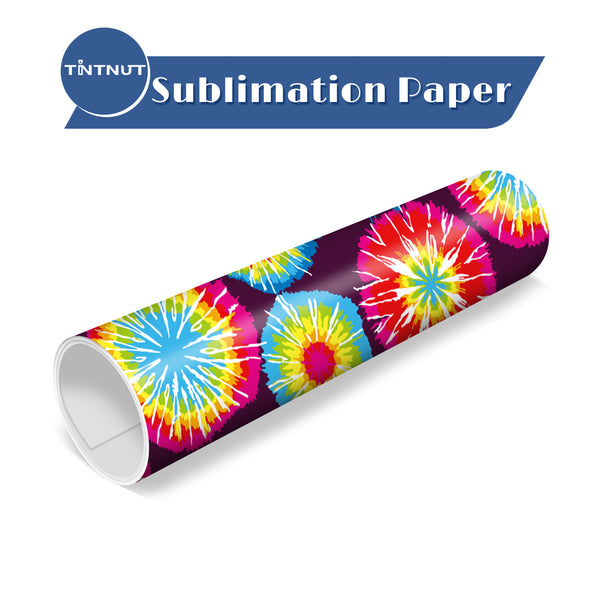 Tintnut Tie Dye Sublimation Transfer Paper,Vortex Patterned Sublimation Transfer Sheets Compatible with Cricut for DIY Mugs,T-Shirts and Easy to use Transfer