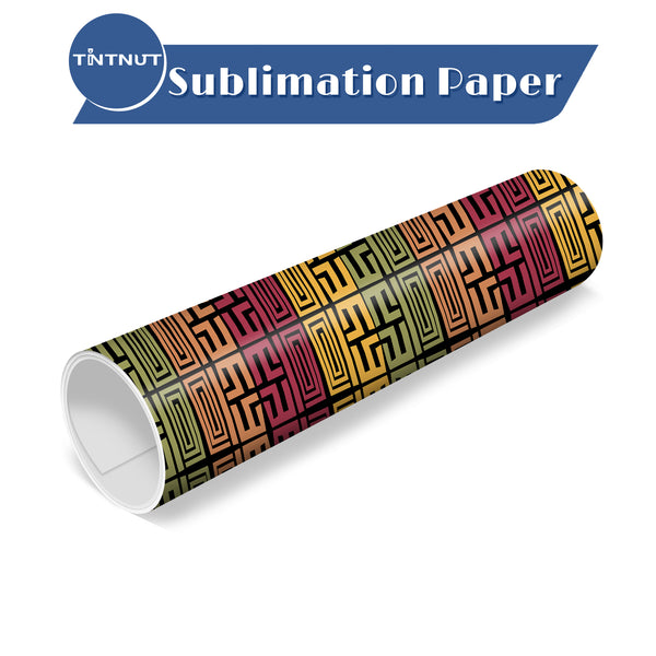 Tintnut Kawanzaa Pattern Sublimation Transfer Paper,Bright Color Sublimation Transfer Sheets Compatible with Cricut for DIY Mugs,T-Shirts and Easy to use Weed.