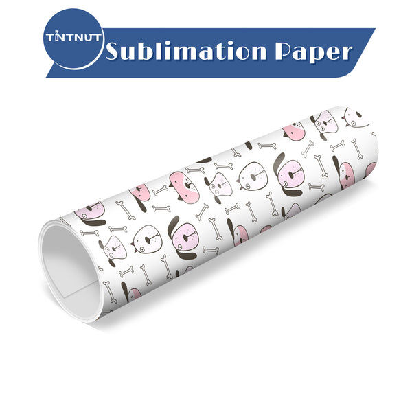 Tintnut Cartoon Dog Pattern Sublimation Transfer Paper,Sublimation Ink Transfer Sheets Compatible with Cricut for DIY Mugs,T-Shirts and Easy to use Weed.
