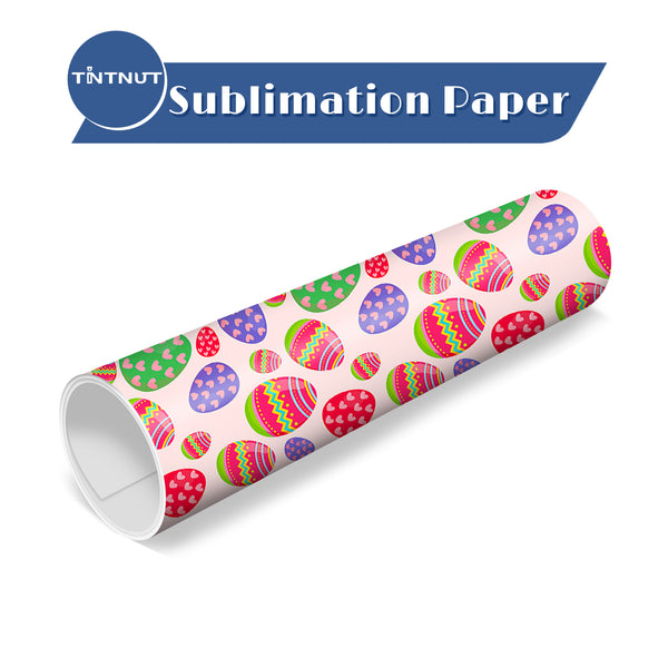 Tintnut Easter Egg Pattern Sublimation Transfer Paper,Egg Pattern Sublimation Ink Transfer Sheets Compatible with Cricut for DIY Mugs,T-Shirts and Easy to use Transfer.