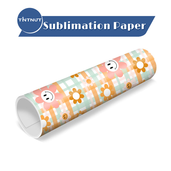 Tintnut Retro Smiley Face Sublimation Transfer Paper,Smiley Face Pattern Sublimation Ink Transfer Sheets Compatible with Cricut for DIY Mugs,T-Shirts and Easy to use Transfer.