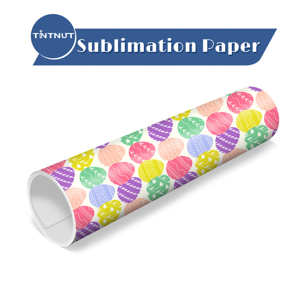 Tintnut Easter Egg Pattern Sublimation Transfer Paper,Egg Pattern Sublimation Ink Transfer Sheets Compatible with Cricut for DIY Mugs,T-Shirts and Easy to use Weed.