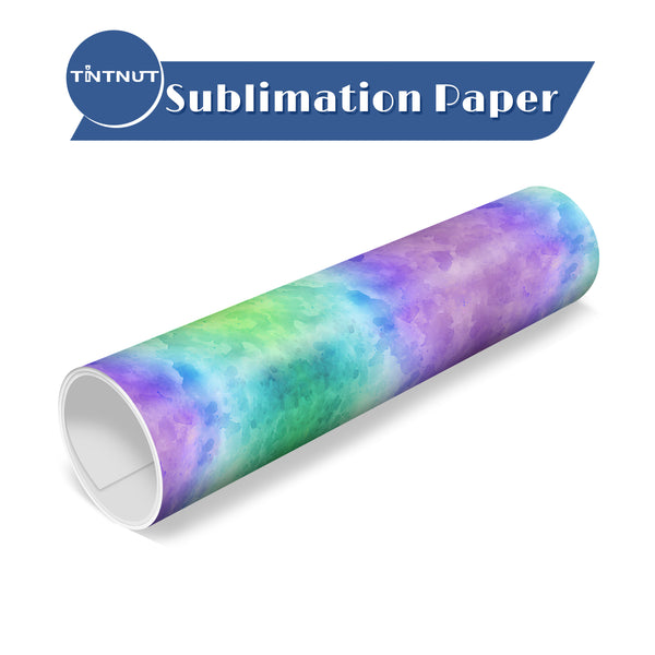 Tintnut Watercolor Sublimation Transfer Paper,Watercolor Gradient Sublimation Ink Transfer Sheets Compatible with Cricut for DIY Mugs,T-Shirts and Easy to use Weed.